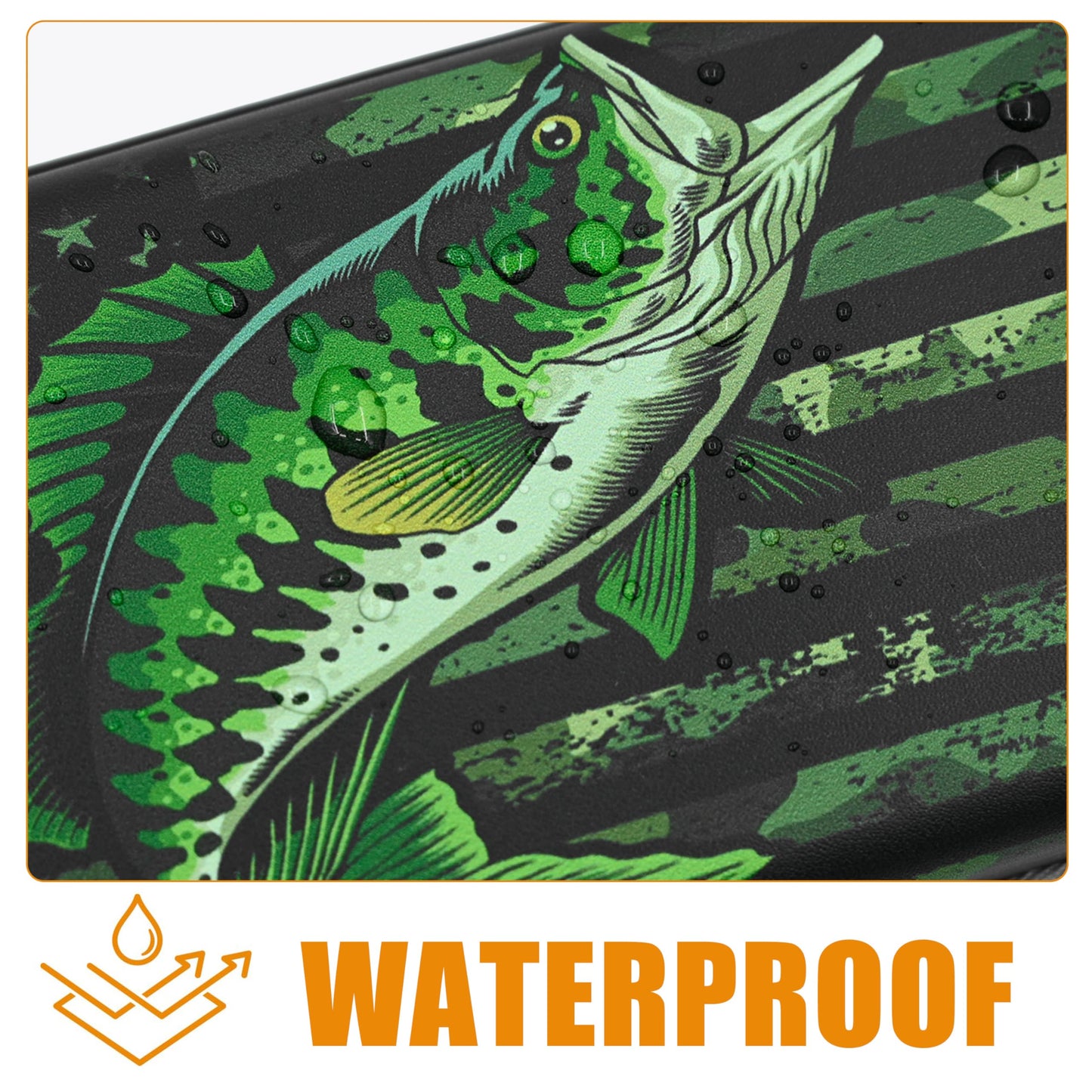 WtallasiSei Camo Fish Pencil Case Zip Pencil Box Multi Pouch Holder Desk Organizer For Boys Girls