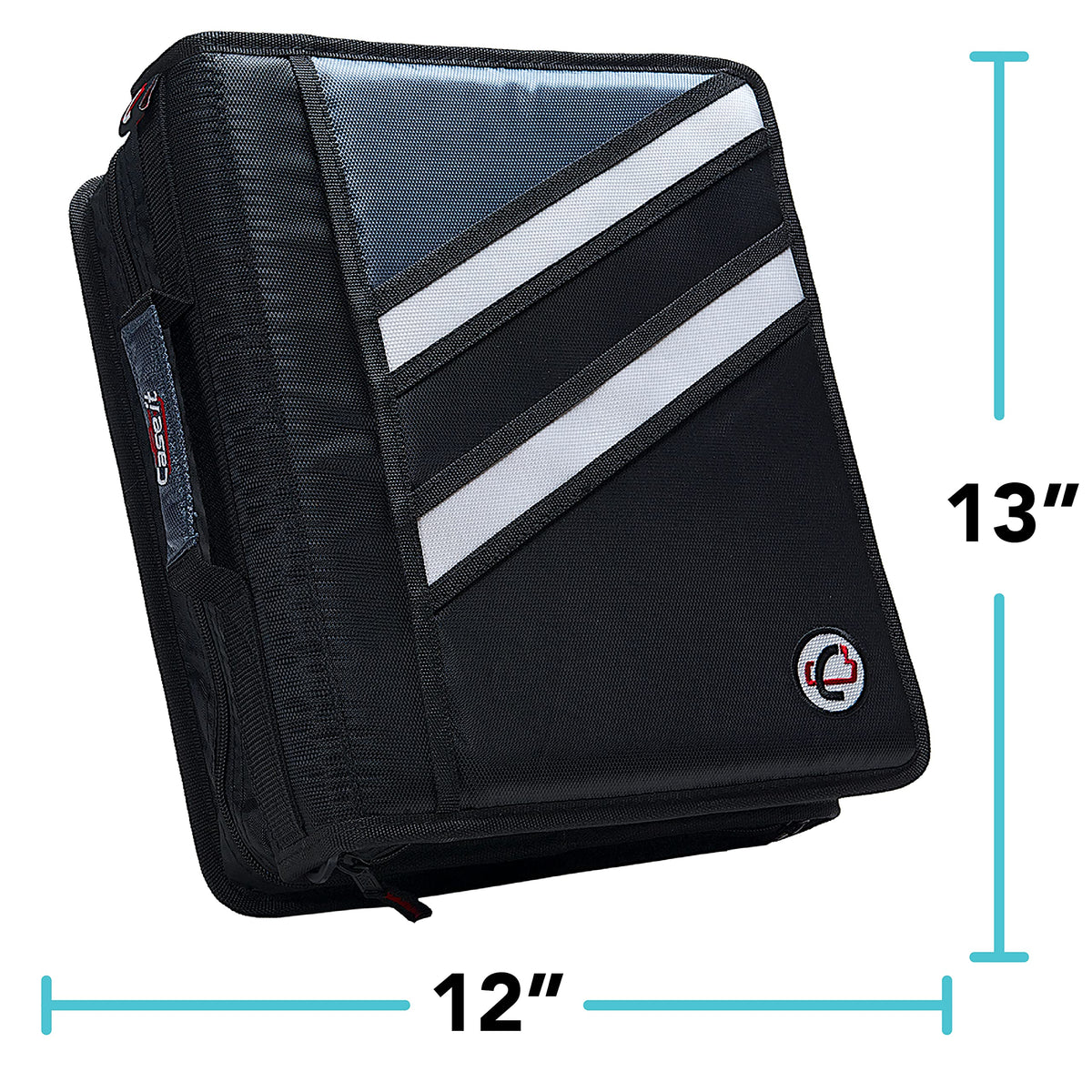 Case-it Z-Design Zippered Binder with Tab File, D-Ring, 1-1/2 Inches, Purple