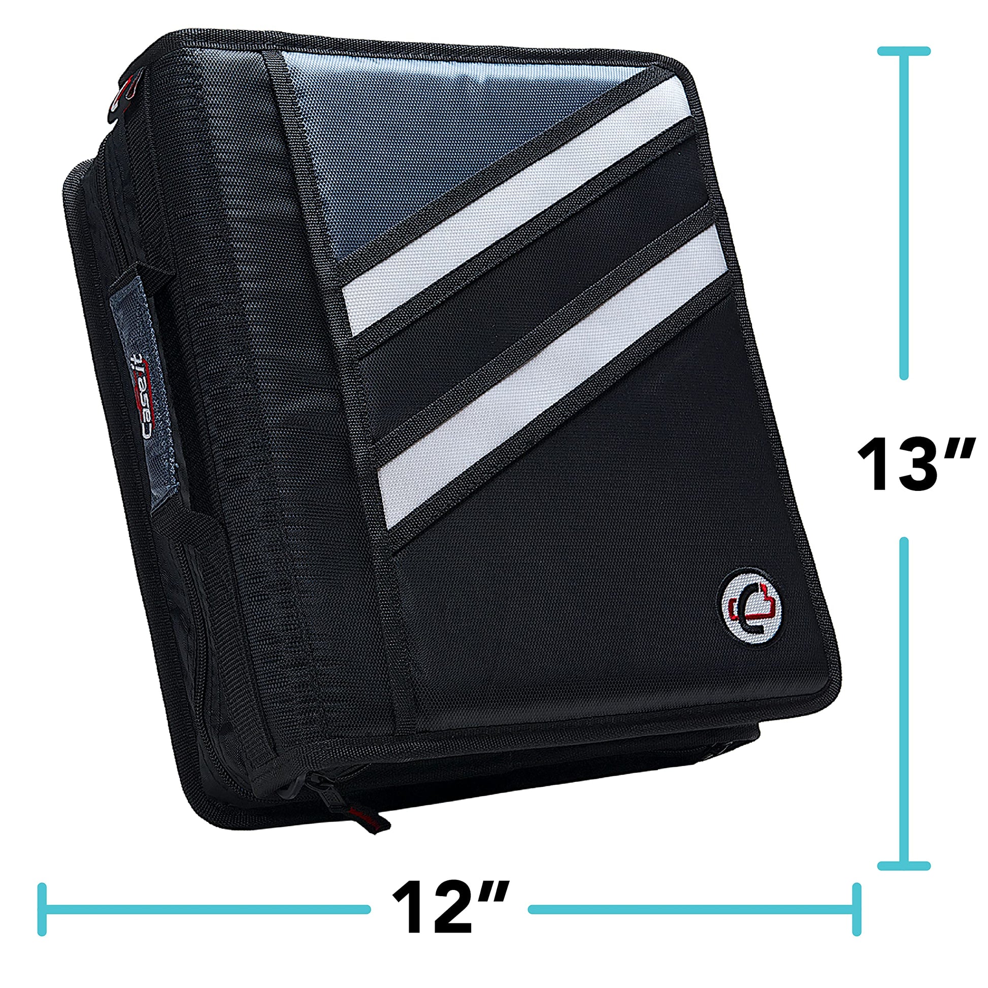 Case-it Z-Design Zippered Binder with Tab File, D-Ring, 1-1/2 Inches, Purple