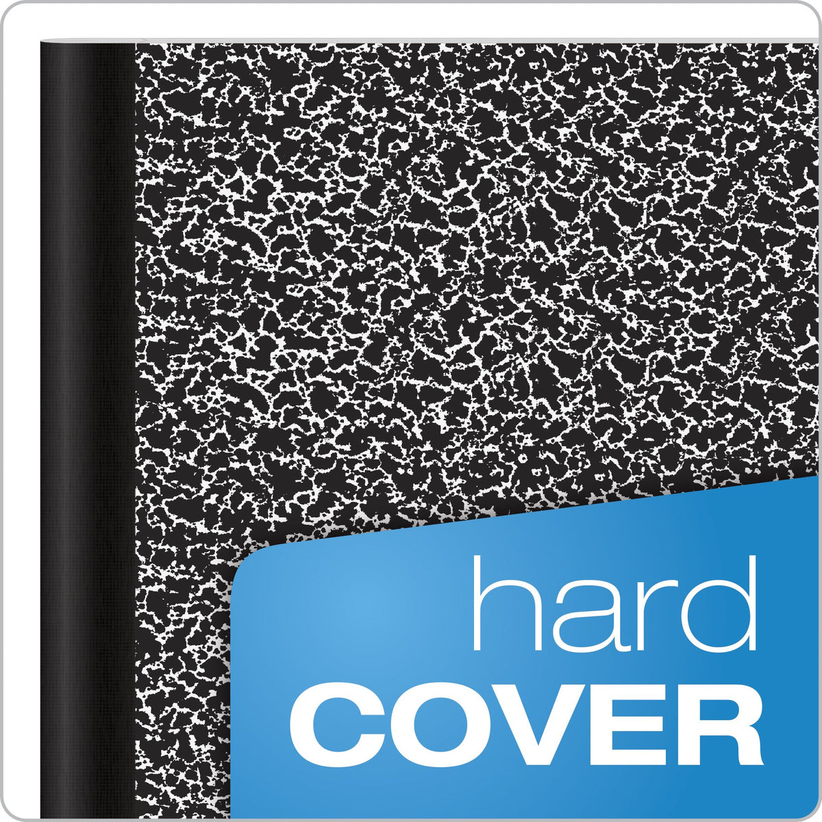 Oxford Composition Notebook, College Ruled Paper, 9-3/4" x 7-1/2", Black Marble Covers, 100 Sheets