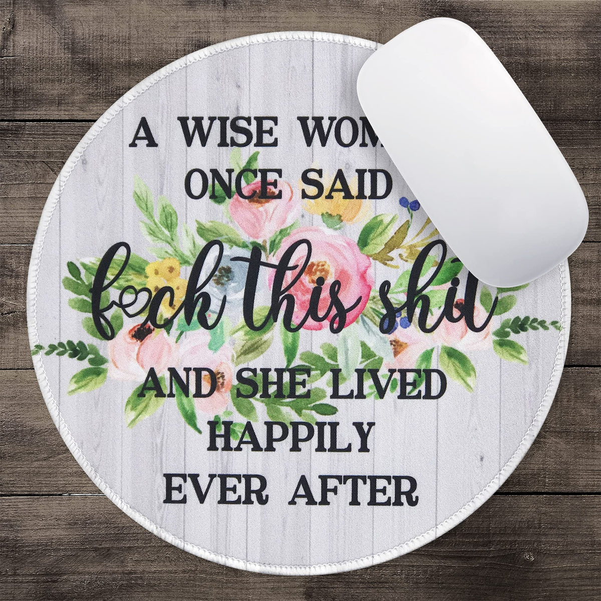 Eleville Mouse Pad Bundle of 3 Fashion Funny Quotes Sloth I'm Mostly Peace Love Light Wise Woman