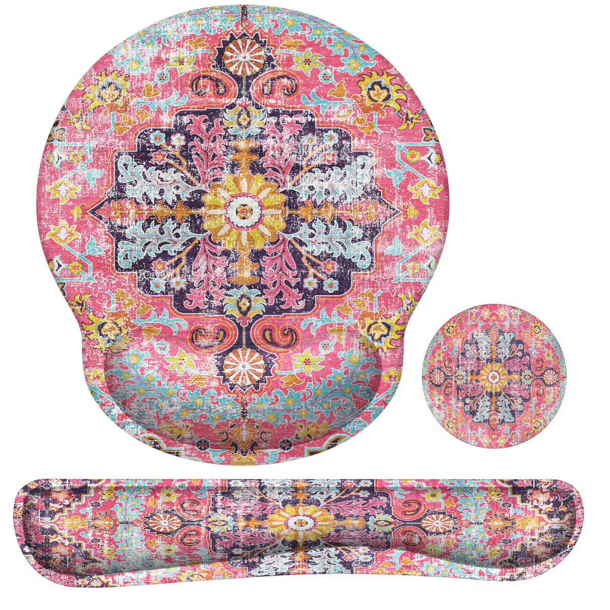 iLeadon Ergonomic Mouse Pad Set with Wrist Rest Non-Slip Desk Mat Set