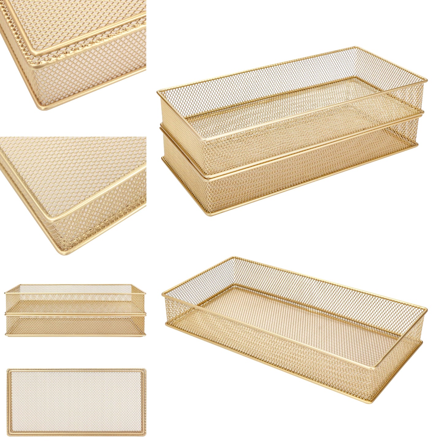 Annova Mesh Stackable Drawer Cabinet and Shelf Organizer Bins Storage Basket School Office Supply