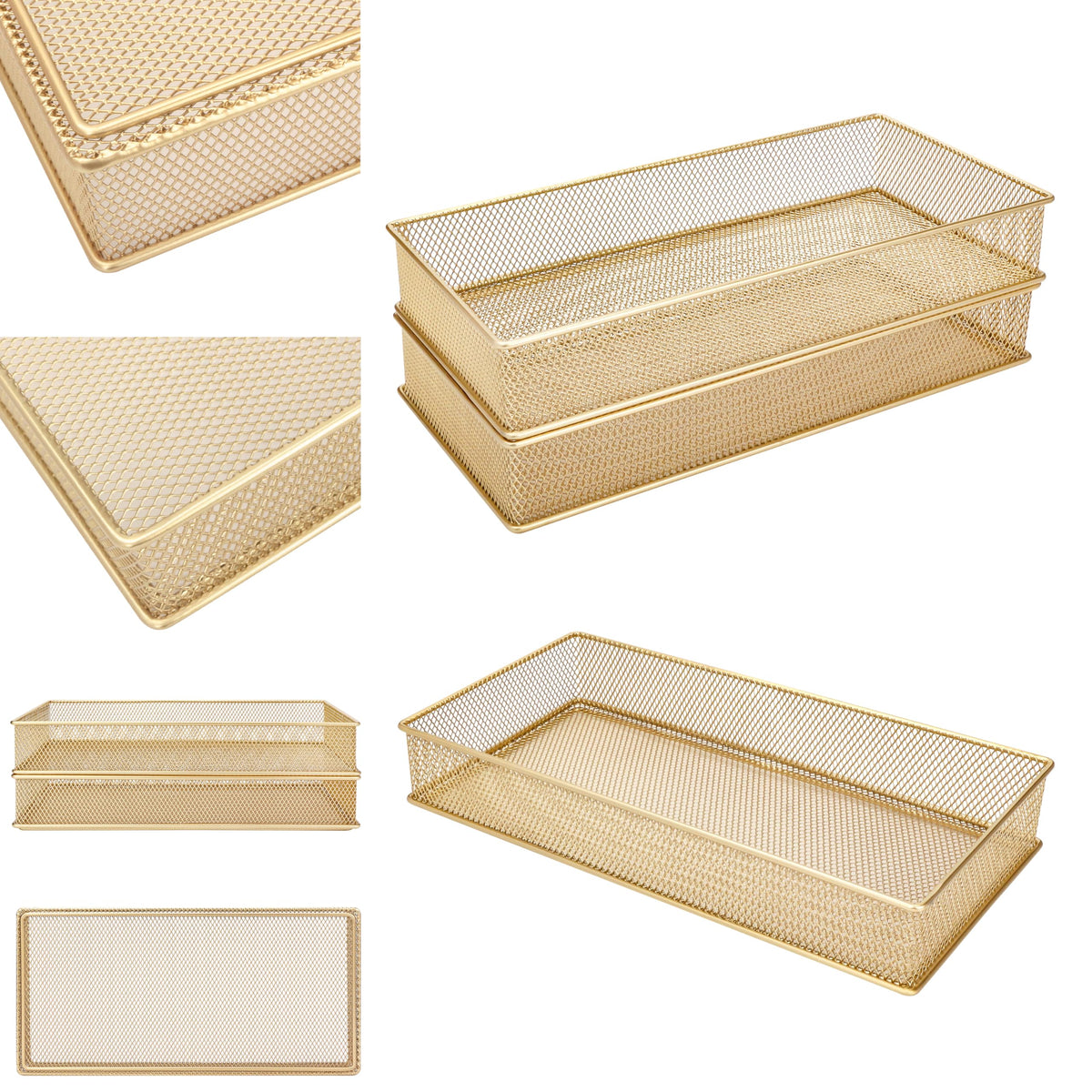 Annova Mesh Stackable Drawer Cabinet and Shelf Organizer Bins Storage Basket School Office Supply