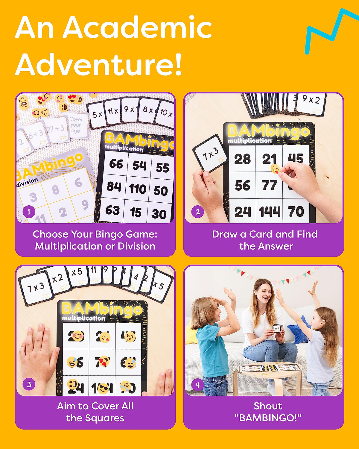 BAMBingo Multiplication and Division Facts Bingo Game