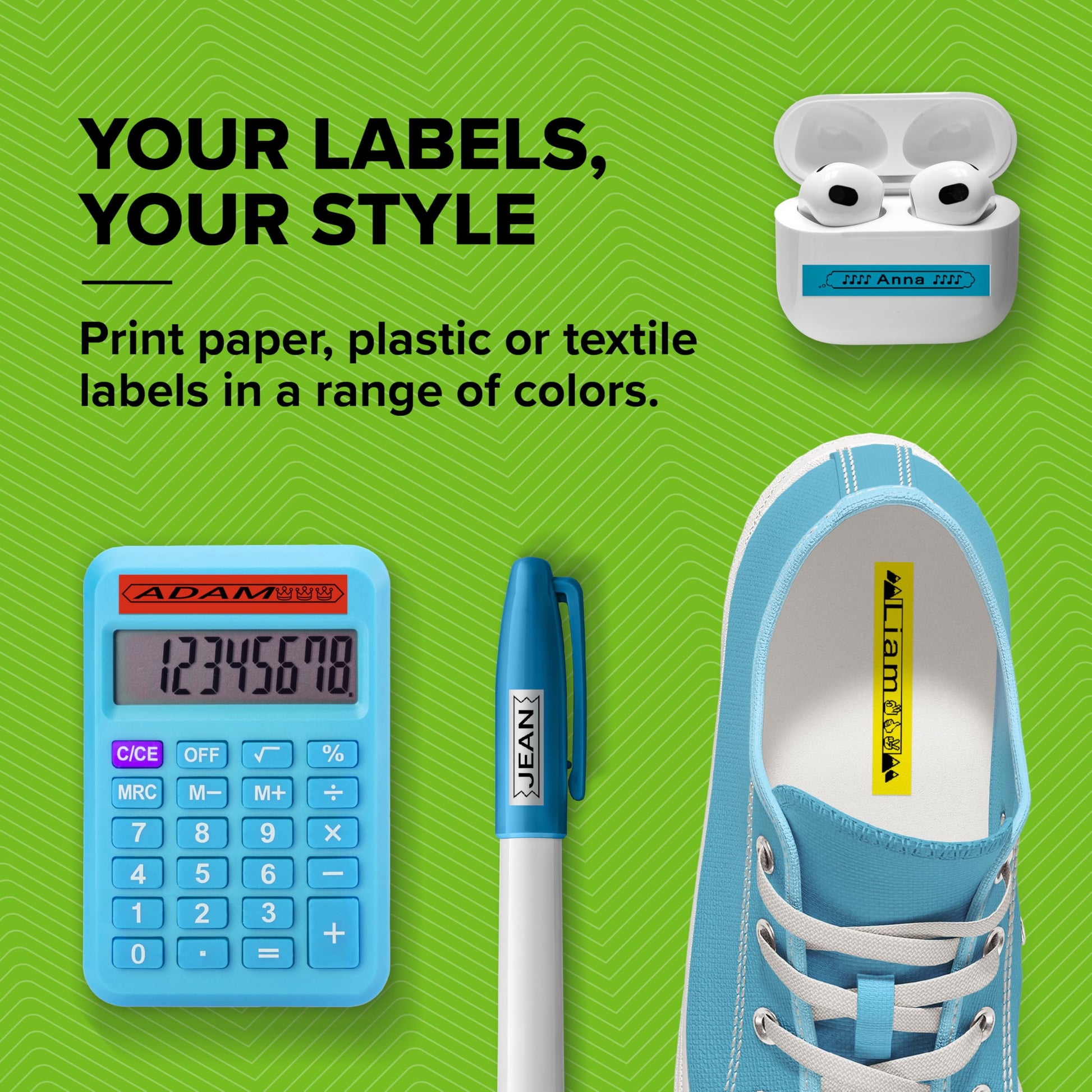 DYMO LetraTag Iron-On Fabric Labels | Authentic | 12 mm x 2 m Roll | Black Print on White | Iron-On