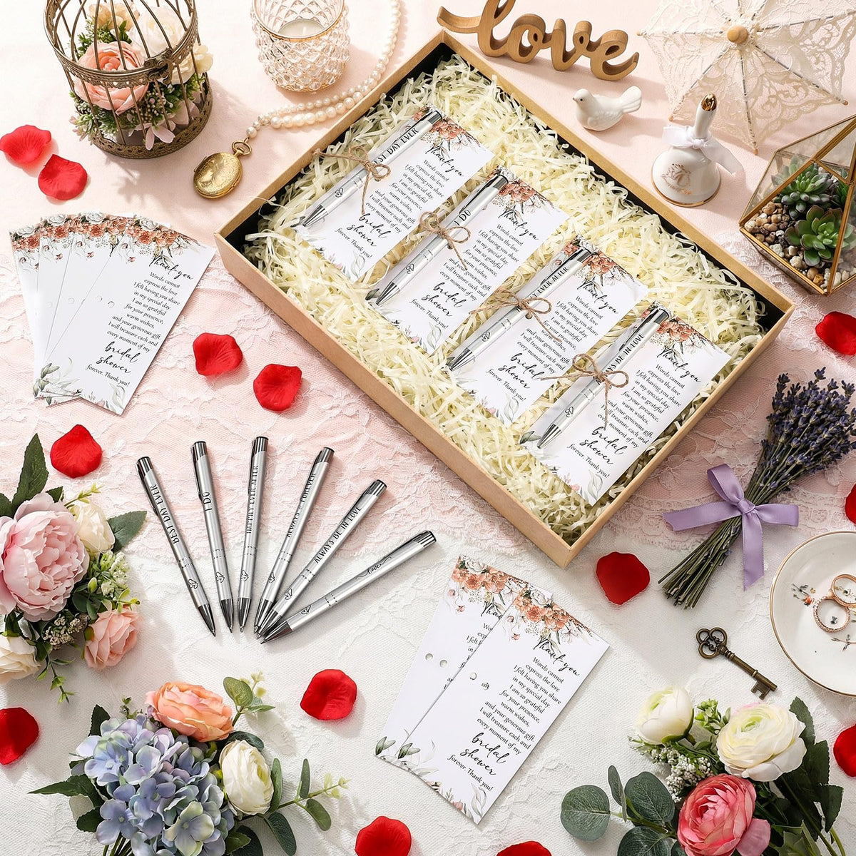 Chiisong 30 Sets Bridal Shower Favors for Guests, Boho Flower