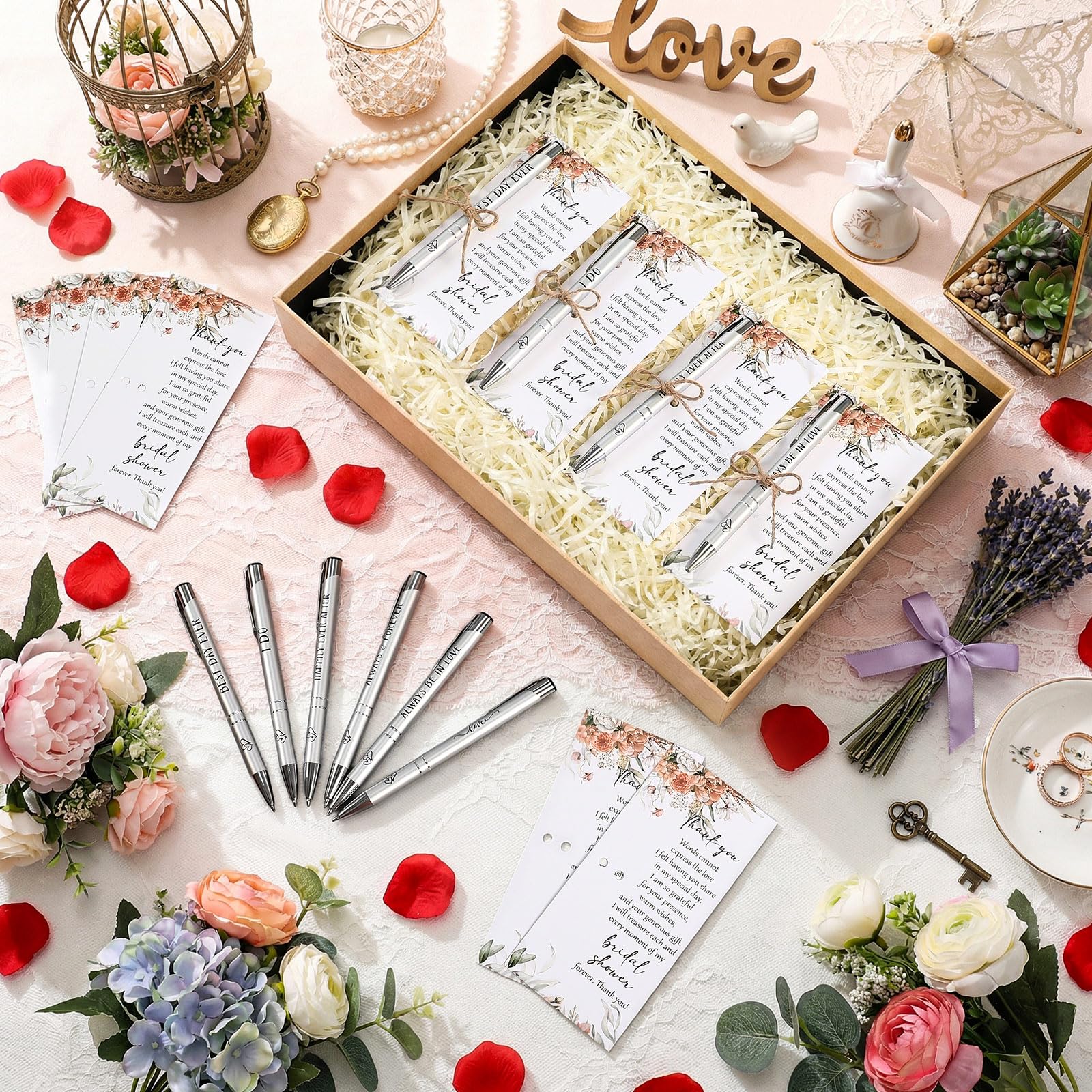 Chiisong 30 Sets Bridal Shower Favors for Guests, Boho Flower
