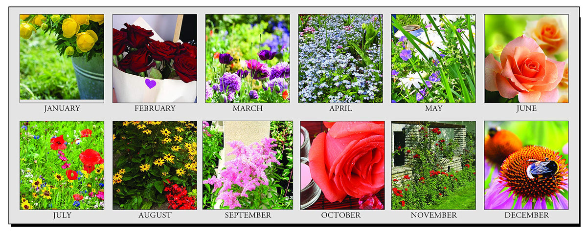 House of Doolittle 2021 Monthly Desk Pad Calendar, Earthscapes Flowers, 18.5 x 13 Inches, January