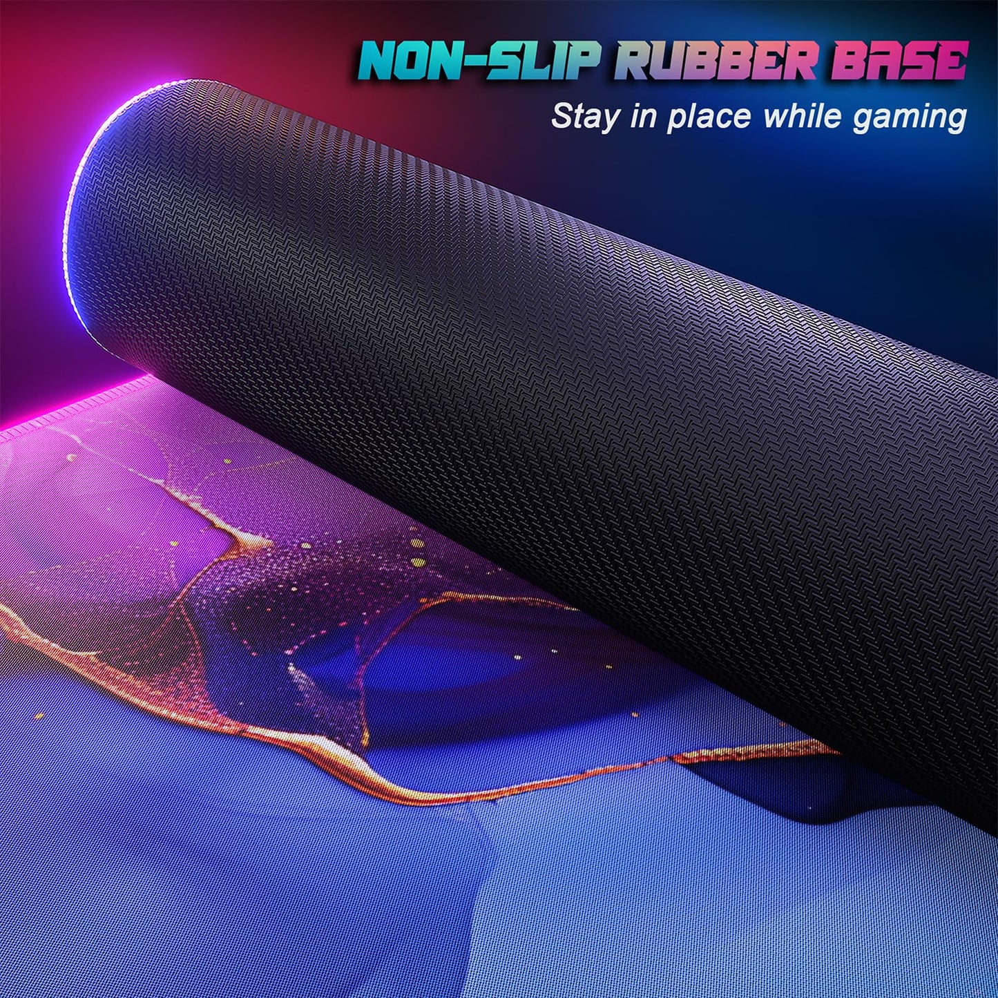 ITNRSIIET RGB Gaming Mouse Pad, Full Desk XL Extended Large Gaming Mousepad, 12 Lighting Modes 30%
