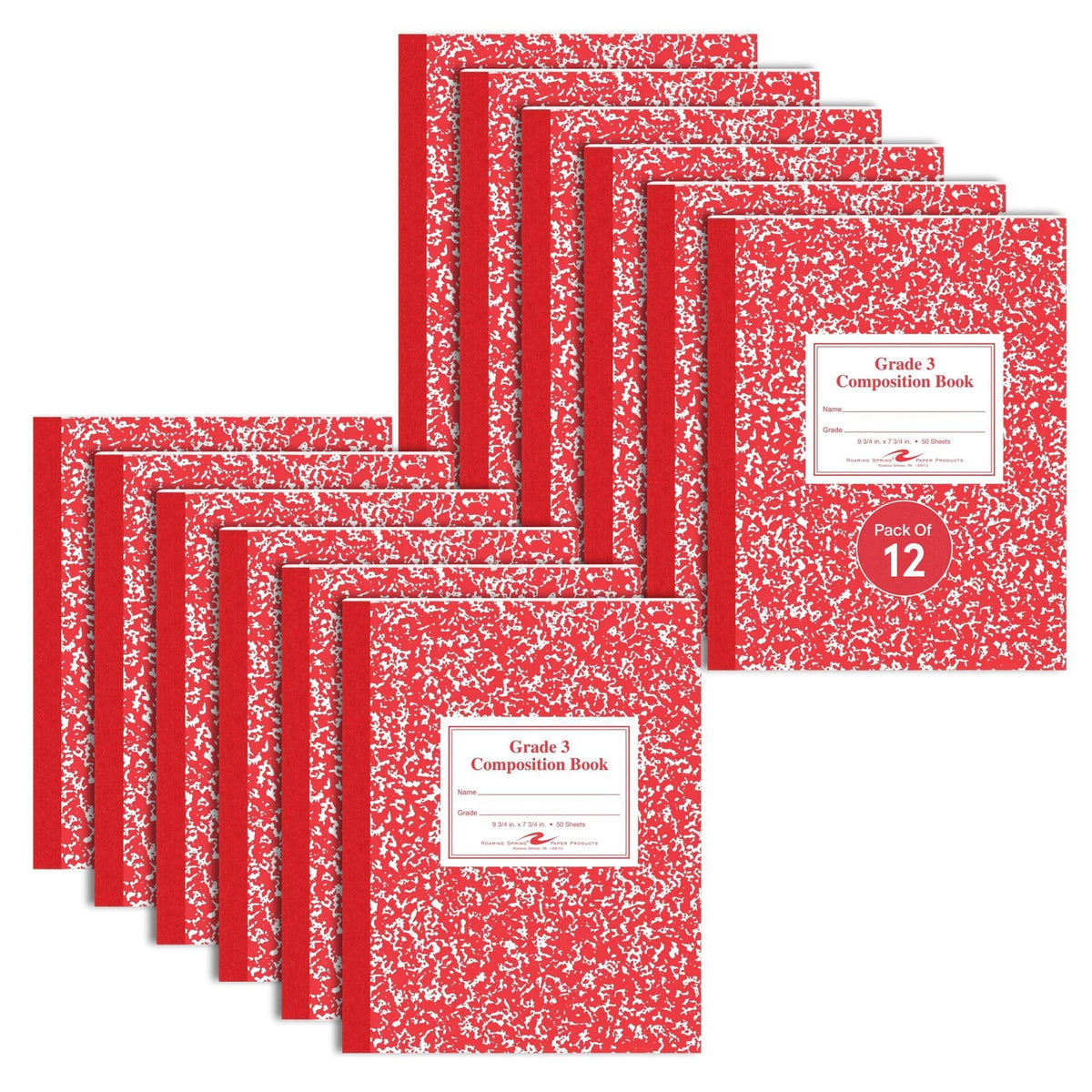 ROARING SPRING Primary Composition Book, Handwriting Notebook for Kids (K - 3rd Grade), Grade 3
