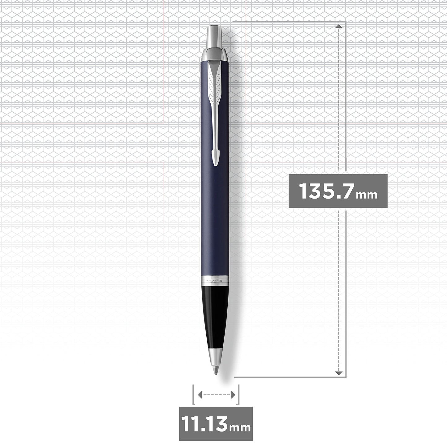 Parker IM Ballpoint Pen, Matte Blue with Medium Point Black Ink Refill (1975557)