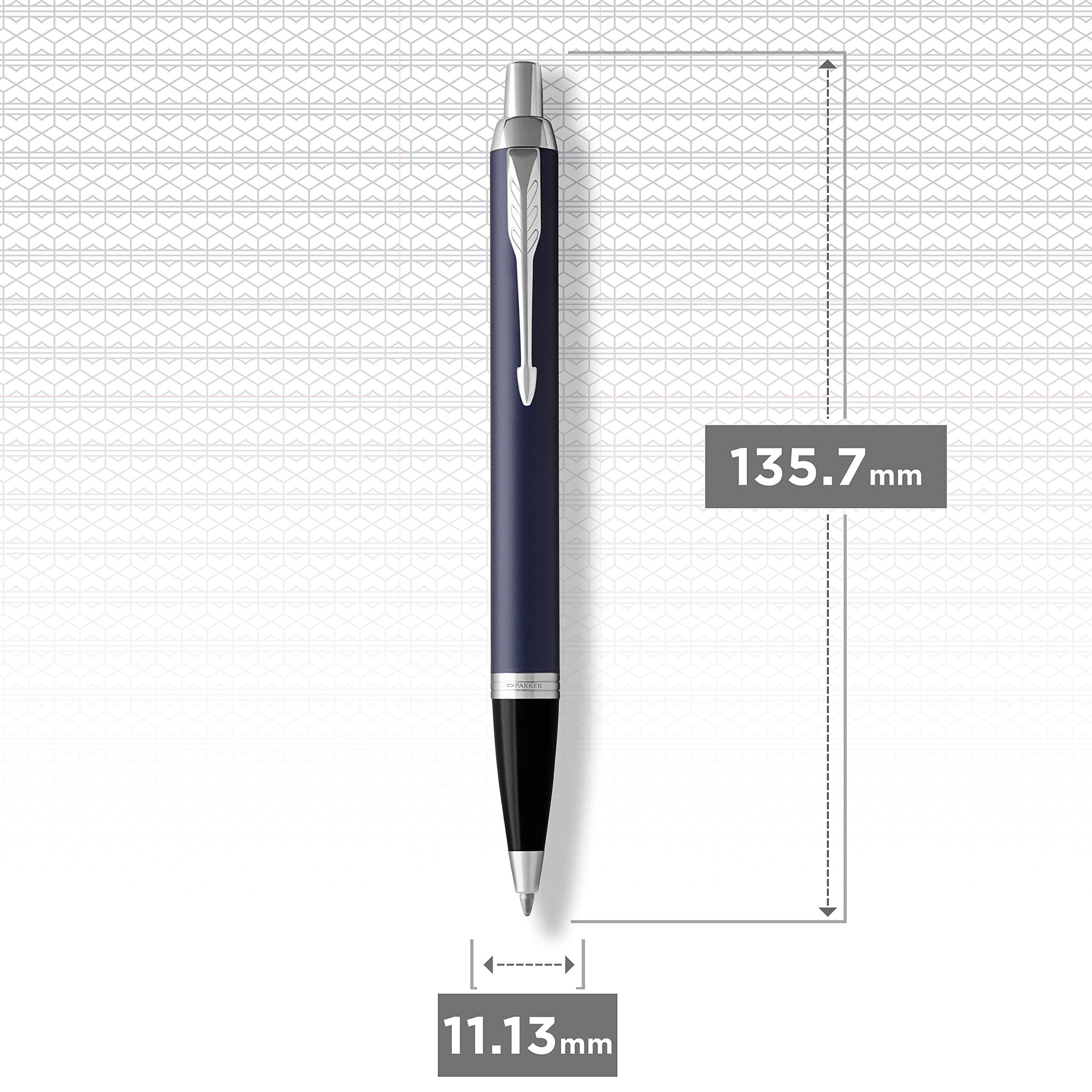 Parker IM Ballpoint Pen, Matte Blue with Medium Point Black Ink Refill (1975557)