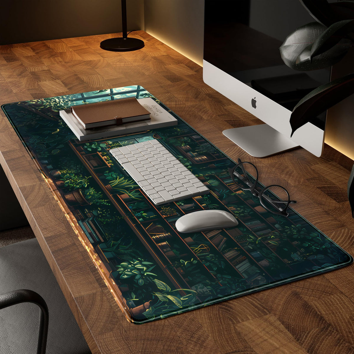 Green Plant Desk Pad Gaming Pad Extra Large Desk Mats Full Desk Mouse Pad XXL, Desktop Mat Computer