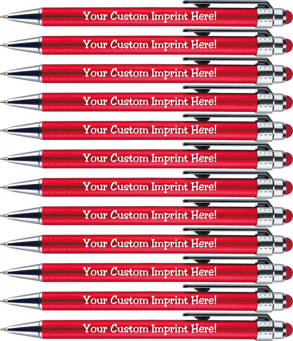 Personalized Pens with Stylus Tip -Bright Vibes- Click action - Custom - Black writing - Printed