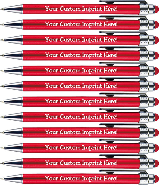 Personalized Pens with Stylus Tip -Bright Vibes- Click action - Custom - Black writing - Printed