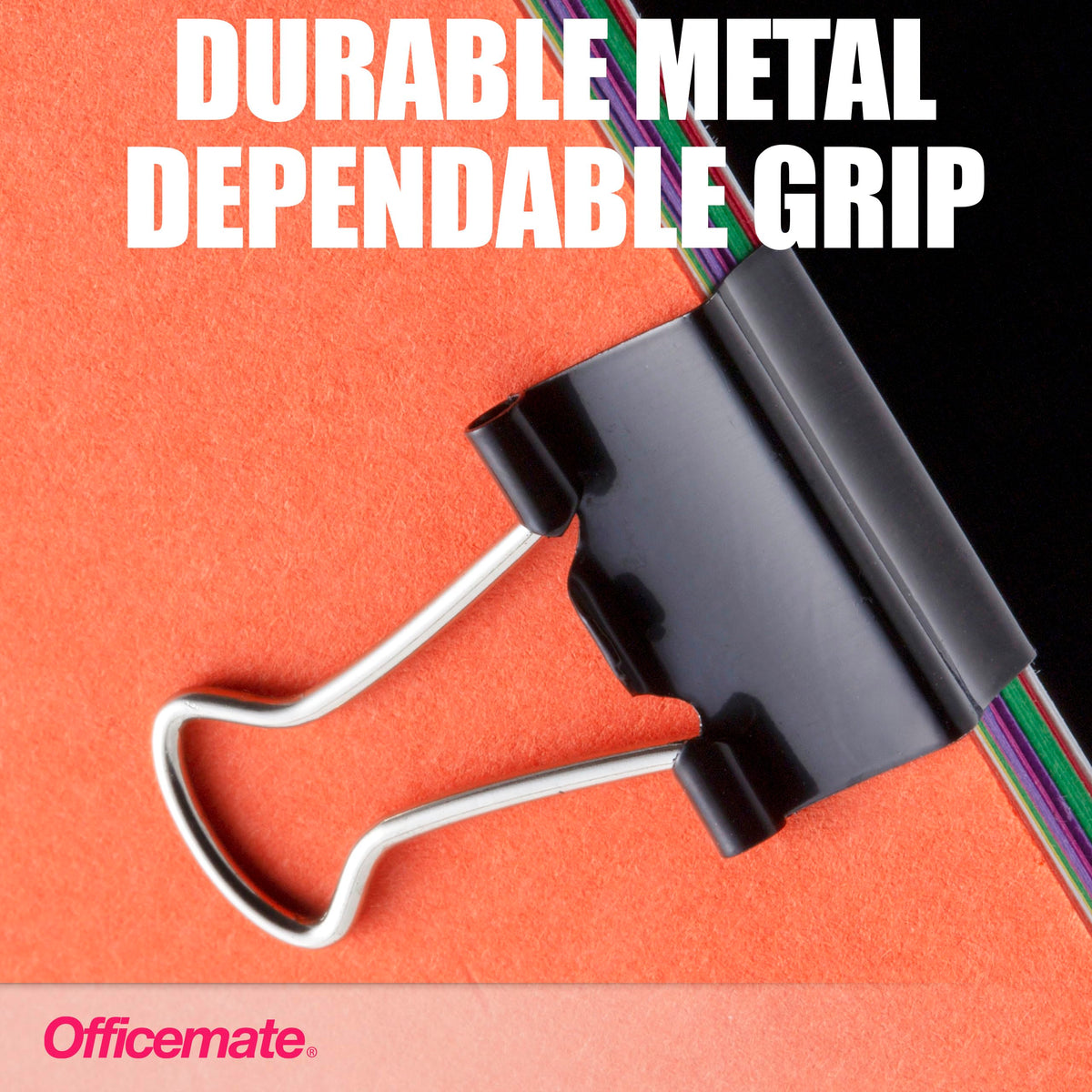 Officemate Mini Binder Clips, 144 Count (12 Boxes of 12 Clips), Heavy-Duty Metal Handles, Black
