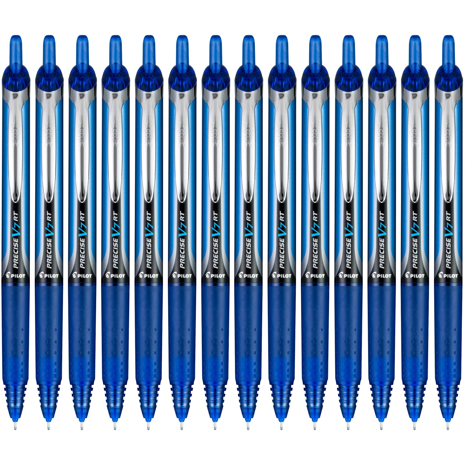 Pilot Precise V7 RT Refillable & Retractable Liquid Ink Rollerball Pens, Blue Ink Pens, Fine Point