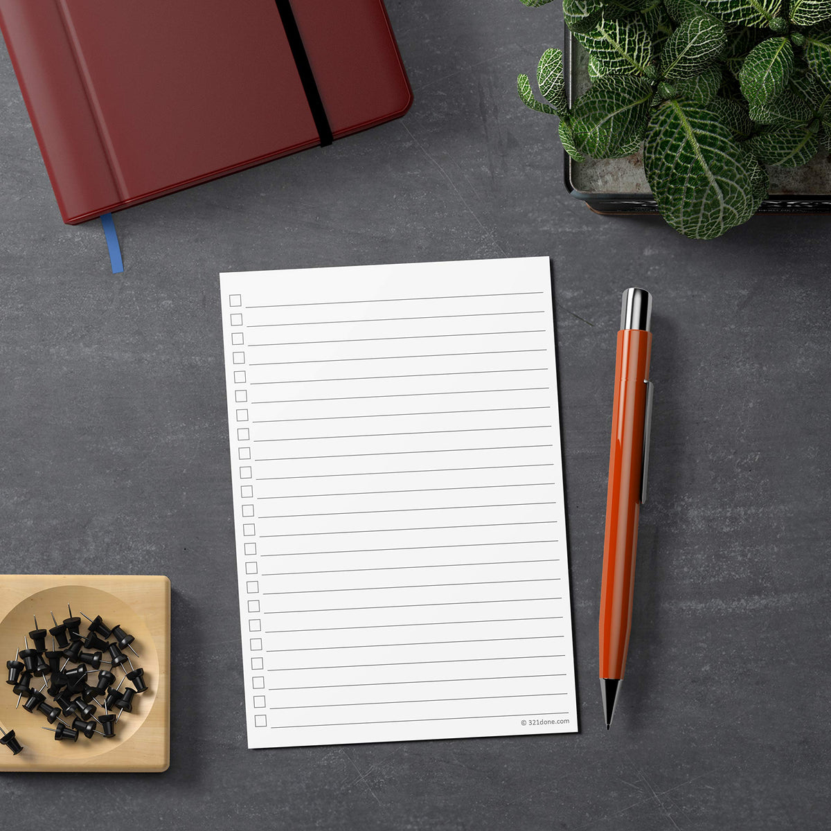 321Done To Do List Cards, Large 5x7, Set of 50, Simple, No Header