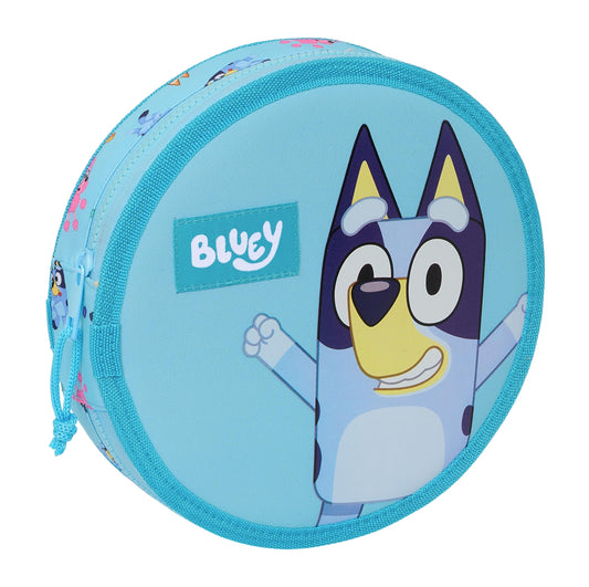 Safta Blue – Round Pencil Case, with 18 Pieces, Easy Cleaning, Children's Pencil Case, Child, Ideal