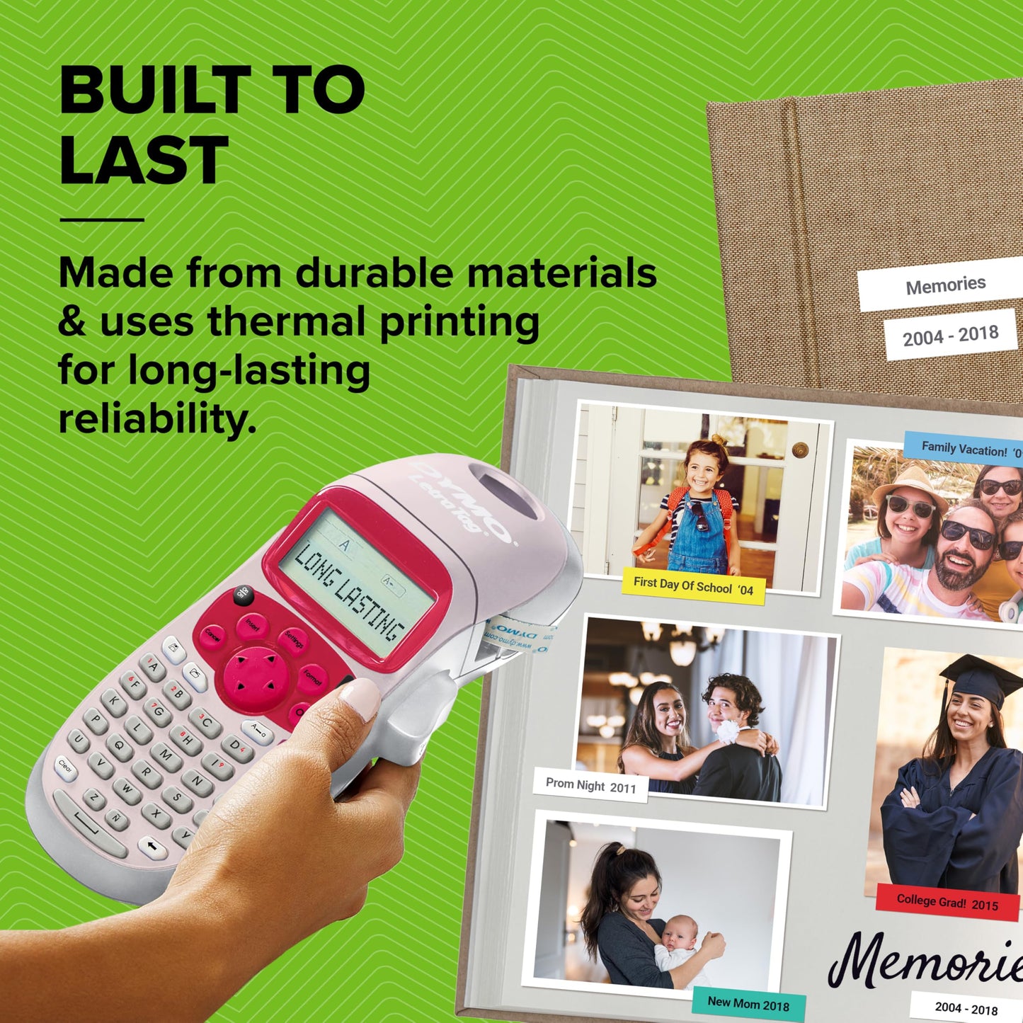 DYMO LetraTag LT-100H Handheld Aesthetic Label Maker, ABC Keyboard Label Printer with Easy-to-Use