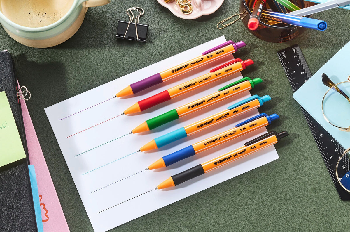 Ballpoint - STABILO pointball Green Box of 10