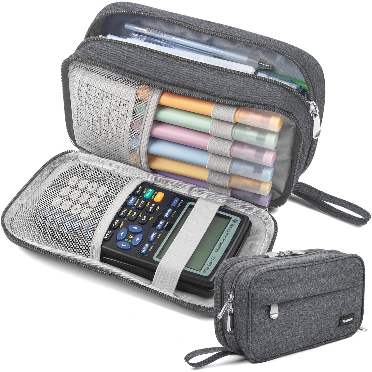 Pencil Case Big Capacity Pen Pouch Large Storage Holder Marker Pen Bag Durable 3 Compartment School