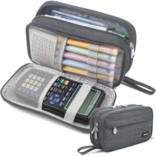 Pencil Case Big Capacity Pen Pouch Large Storage Holder Marker Pen Bag Durable 3 Compartment School