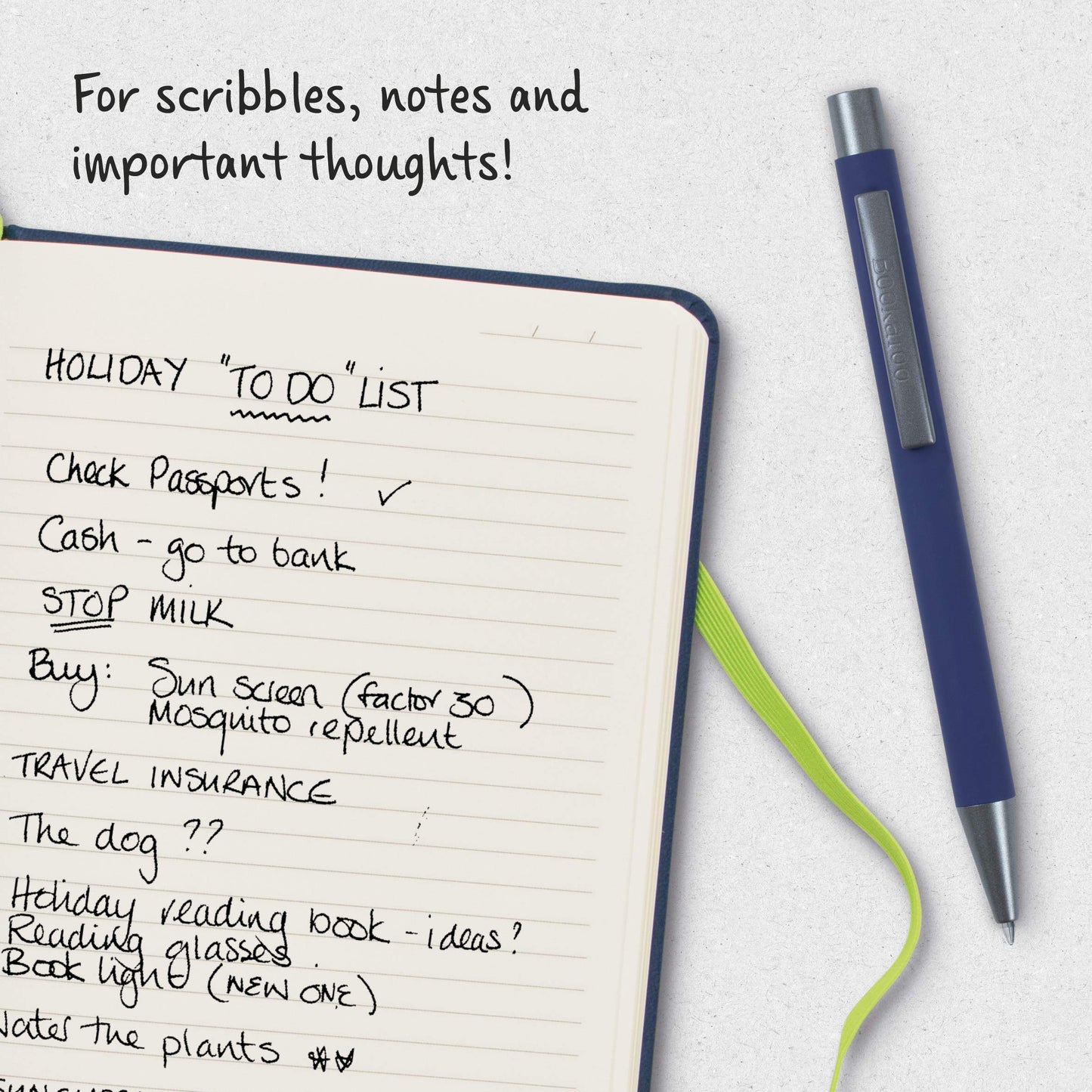 IF Bookaroo Pen, soft touch, colour coated pen with black ink - NAVY