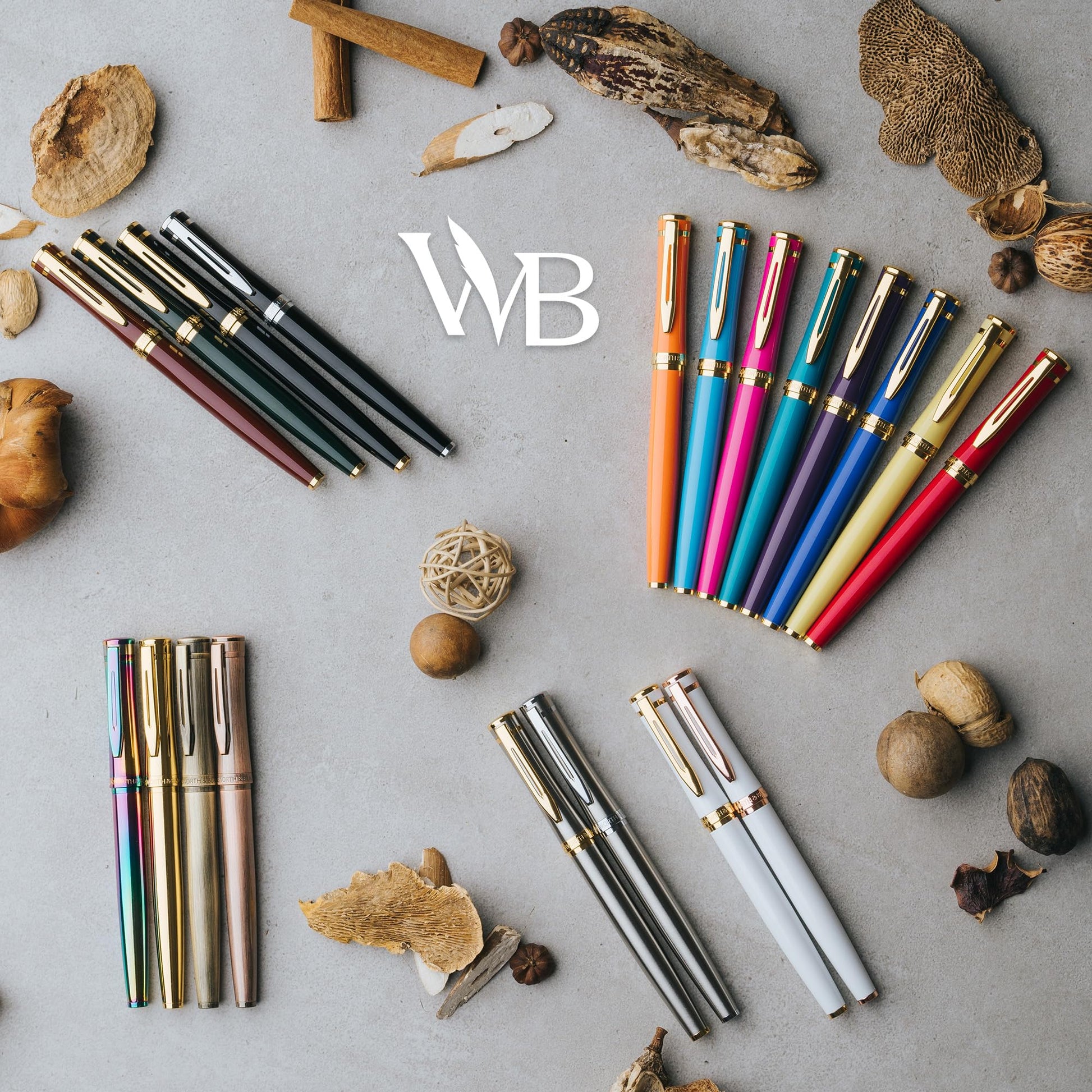 Wordsworth & Black Luxury Fountain Pen Set for Writing, Medium Nib, Brown