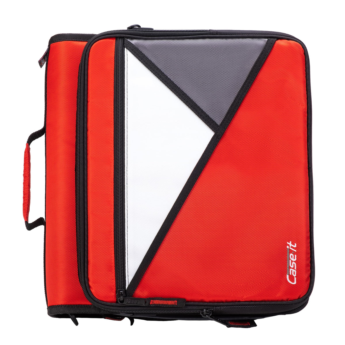Case-it School Zipper Binder | 1.5" D-Ring | 325-Sheet | LT-207 Fire Red
