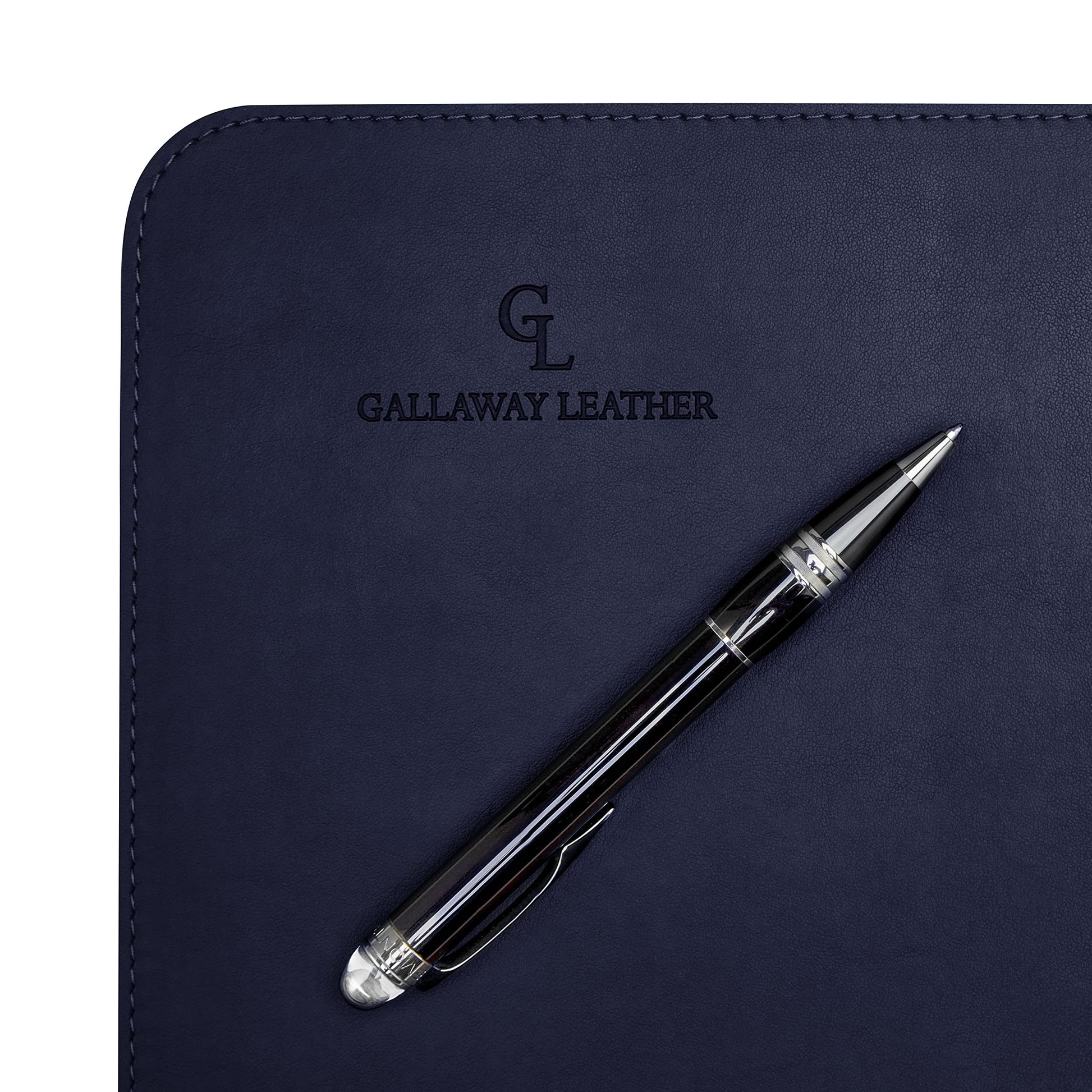 Gallaway Leather Desk Mat - Office Writing Desk Pad, Medium 24" x 14" Navy Blue, Gift Ready Elegant