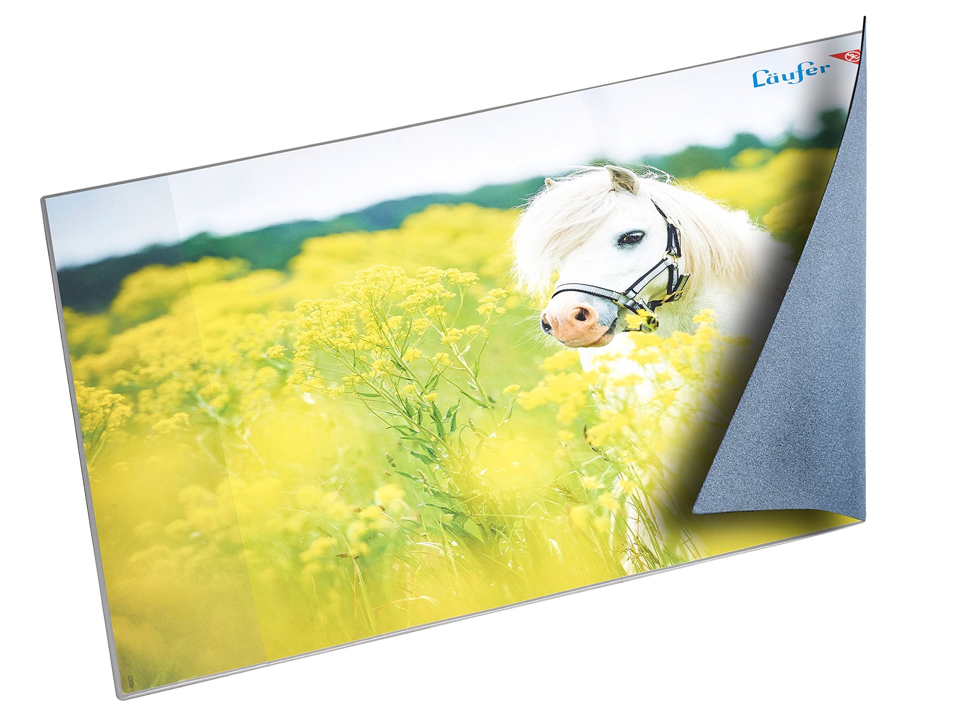 Läufer motif desk pad Pferd im Rapsfeld