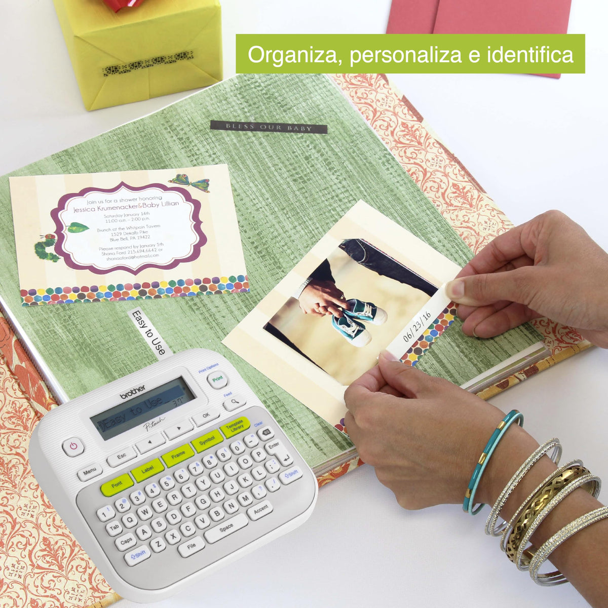 Brother P-touch, PTD210, Easy-to-Use Monochrome Label Maker, One-Touch Keys, Multiple Font Styles