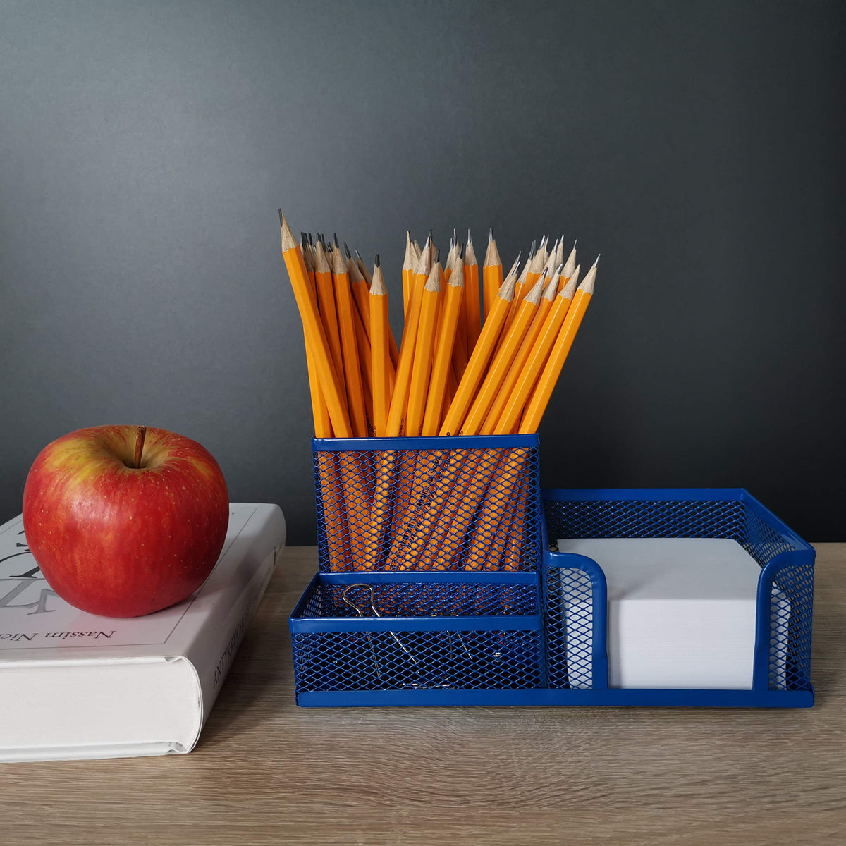 Leviatan Desk Organizer | Metal Desk Organizer | Office Pen Holder | Desk Organizer with Mesh Note