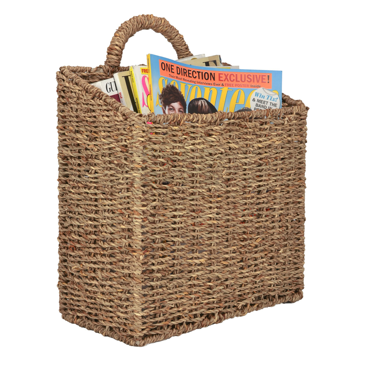 MyGift 12.5 Inch Large Wall Storage Basket Hanging Magazine Mail Organizer