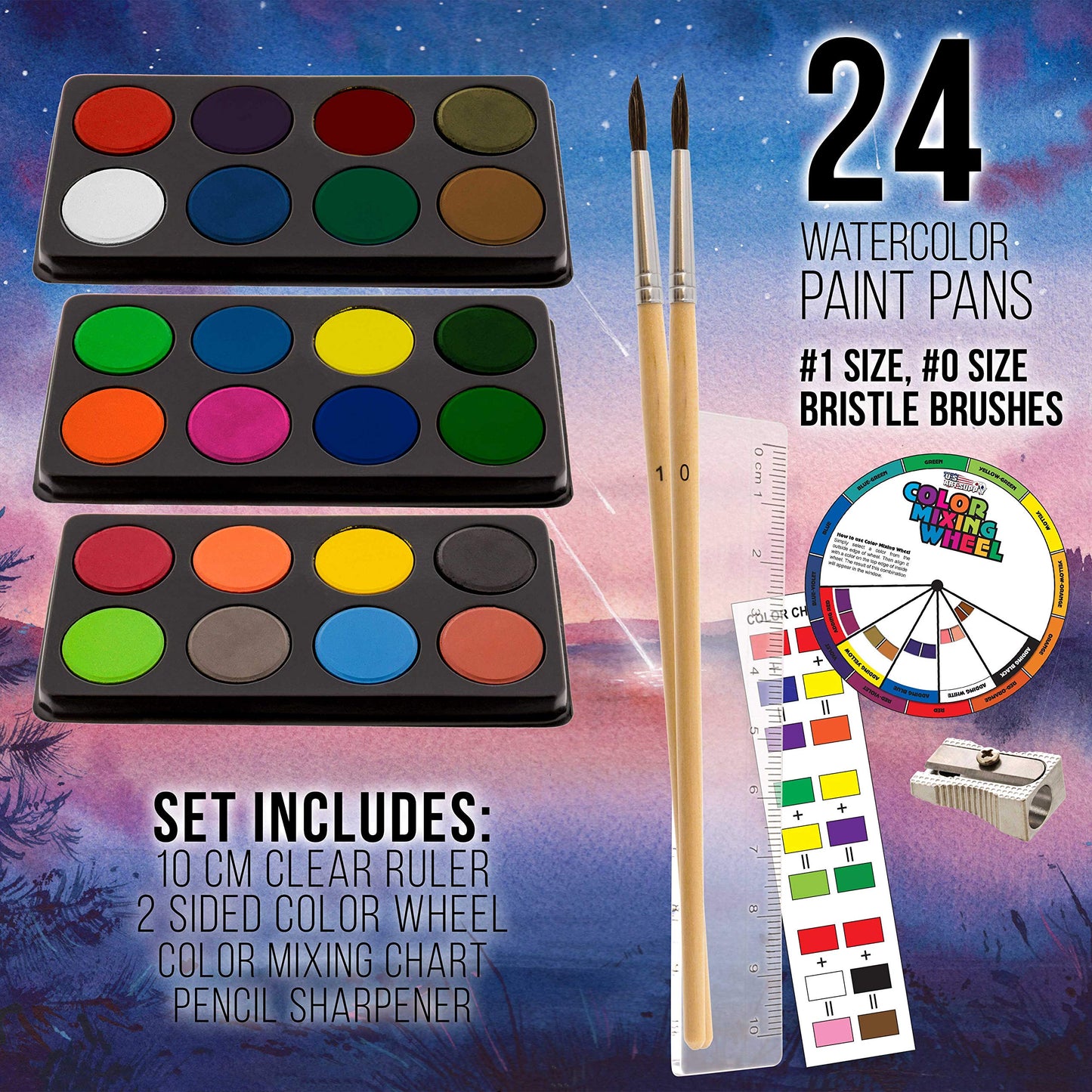 U.S. Art Supply 162-Piece Mega Wood Box Artist Kit for Painting, Drawing