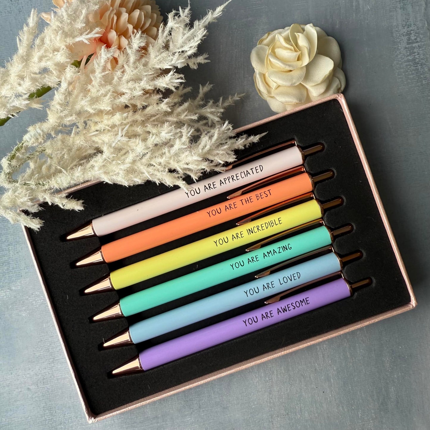 MESMOS 6pk German-Made Ink Fancy Pen Set for Women, Teacher Appreciation Gift Ideas for Women, Best