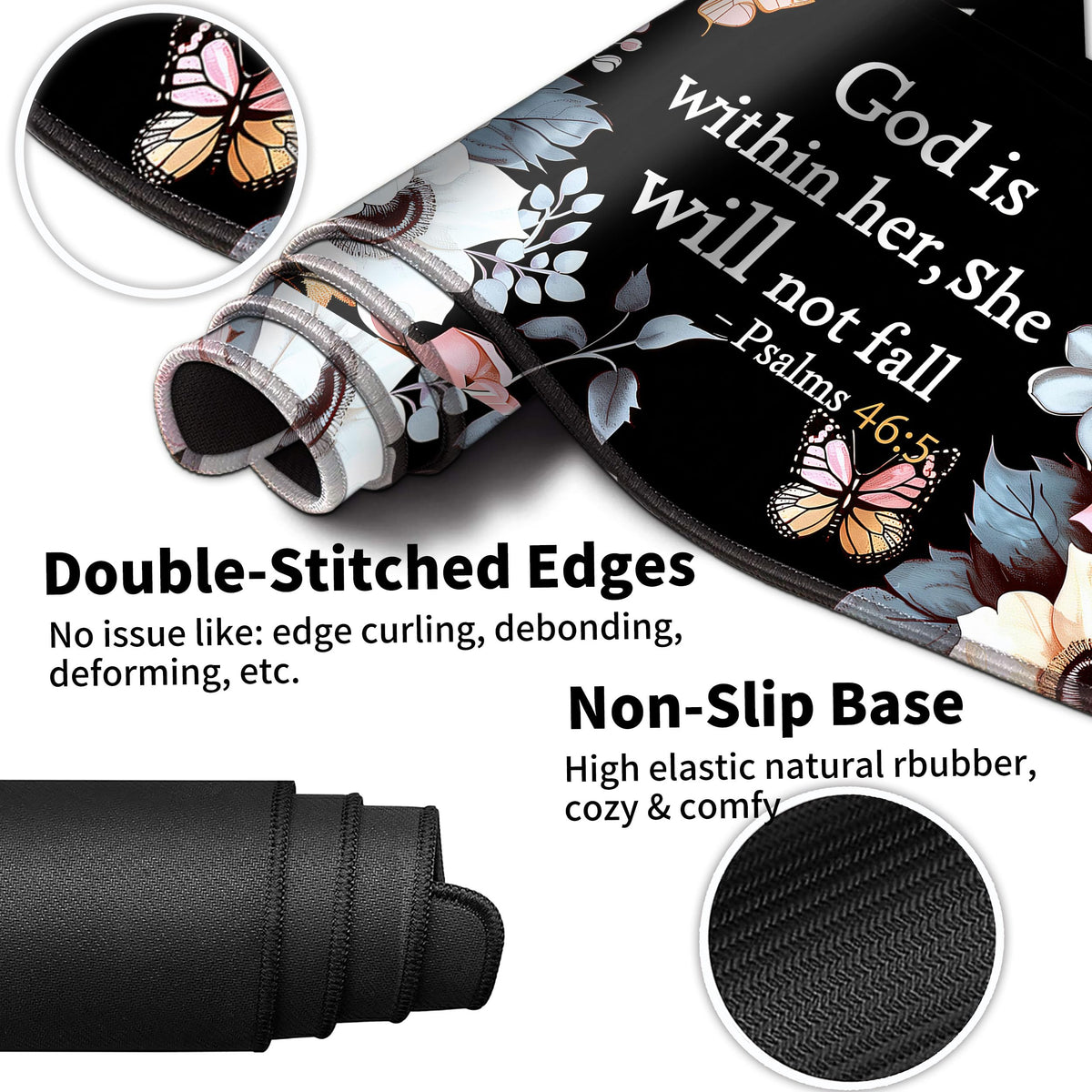 Extended Mouse Pad with Coaster 31.5 x 11.8 Desk Pad Full Desk Mousepad Stitched Edges Desk Mat