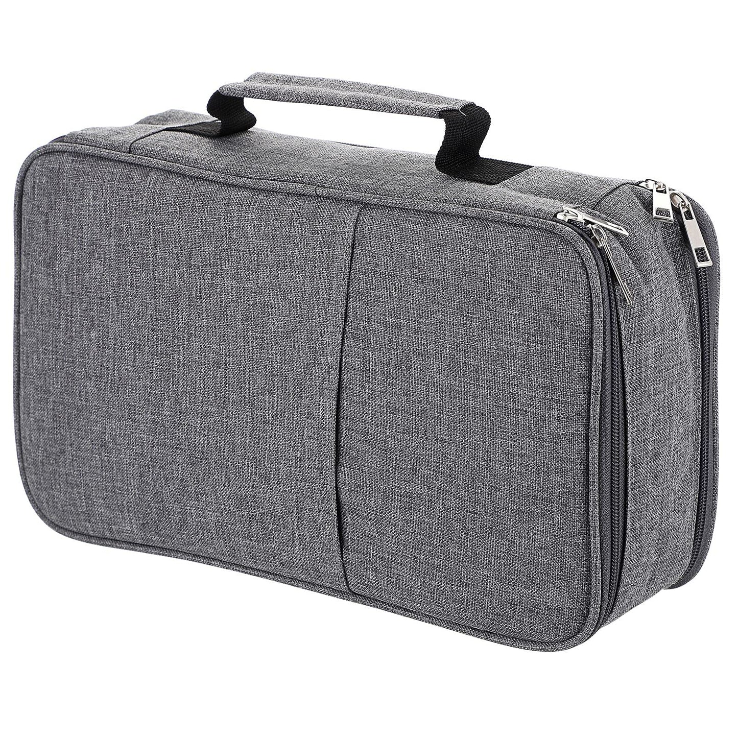 BTSKY Colored Pencil Case 360 Slots Pencil Bag Organizer High Capacity Holder with Double Zippers