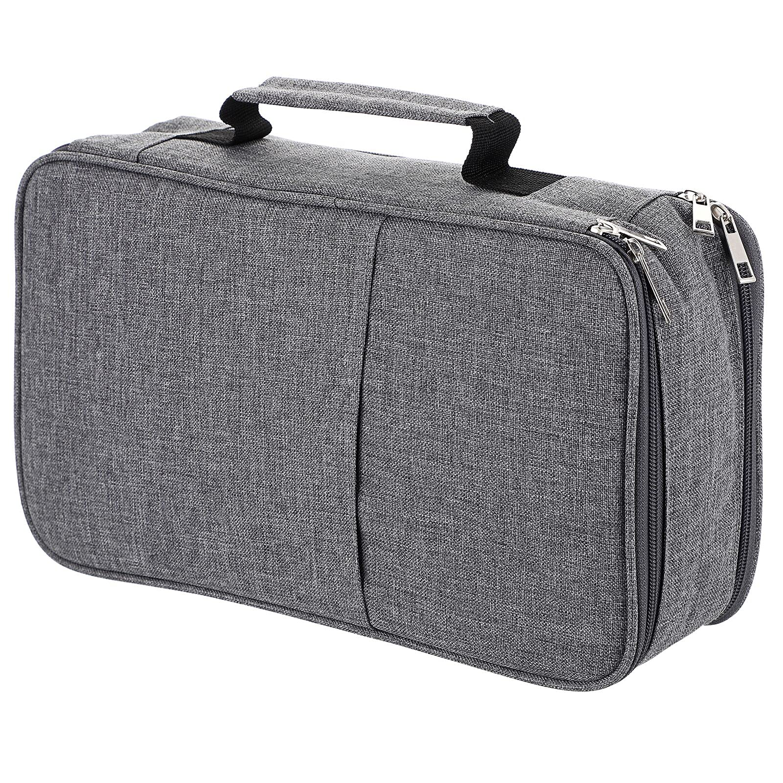 BTSKY Colored Pencil Case 360 Slots Pencil Bag Organizer High Capacity Holder with Double Zippers