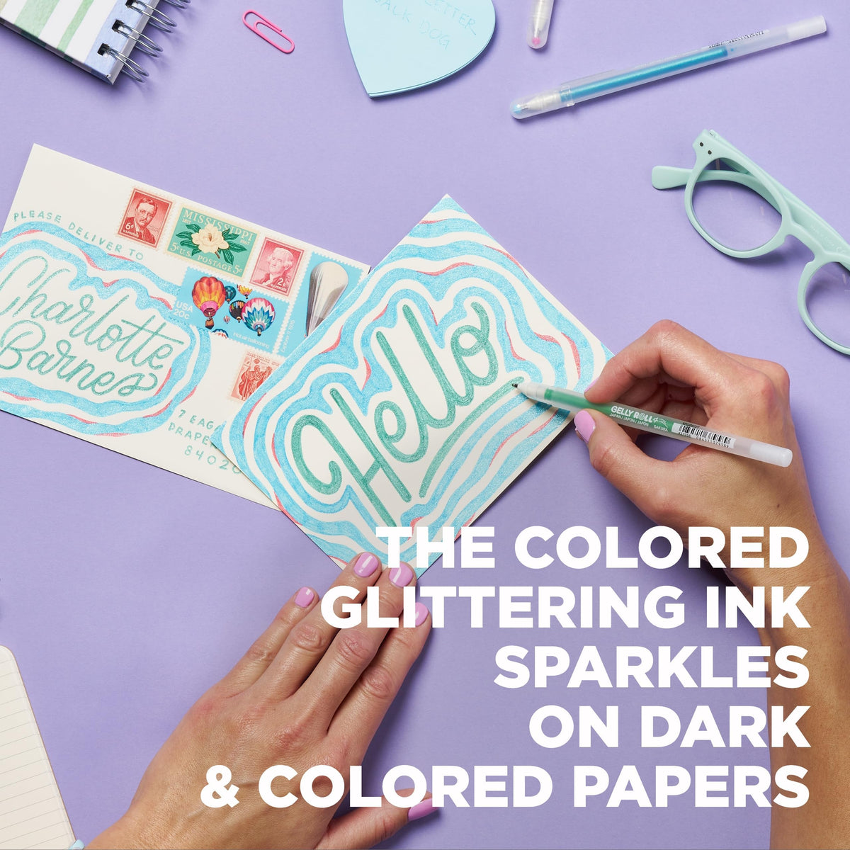 Sakura Gelly Roll Stardust Glitter Gel Pens, Assorted, Bold Line, 16 Pack