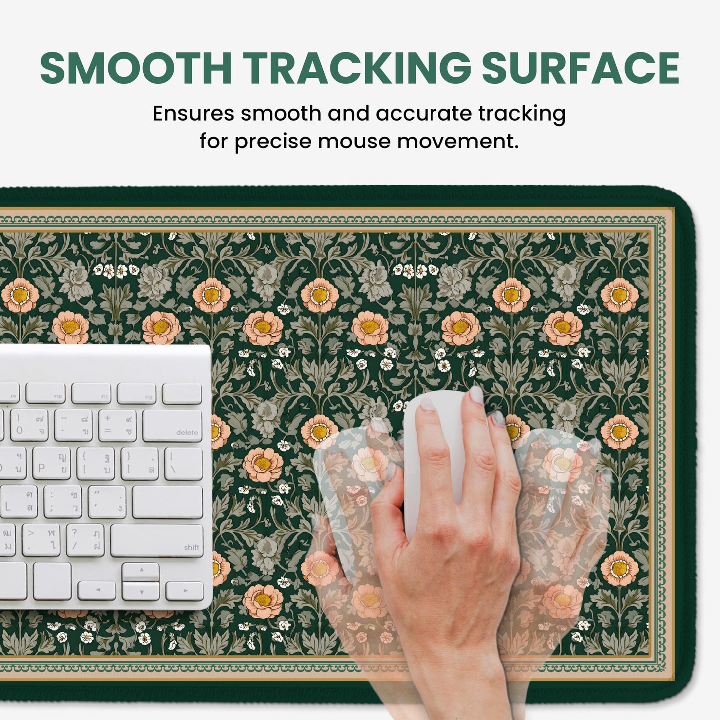 ZapDesk Large Desk Mat, Extended Mouse Pad for Desktop, 35.4" x 15.7"