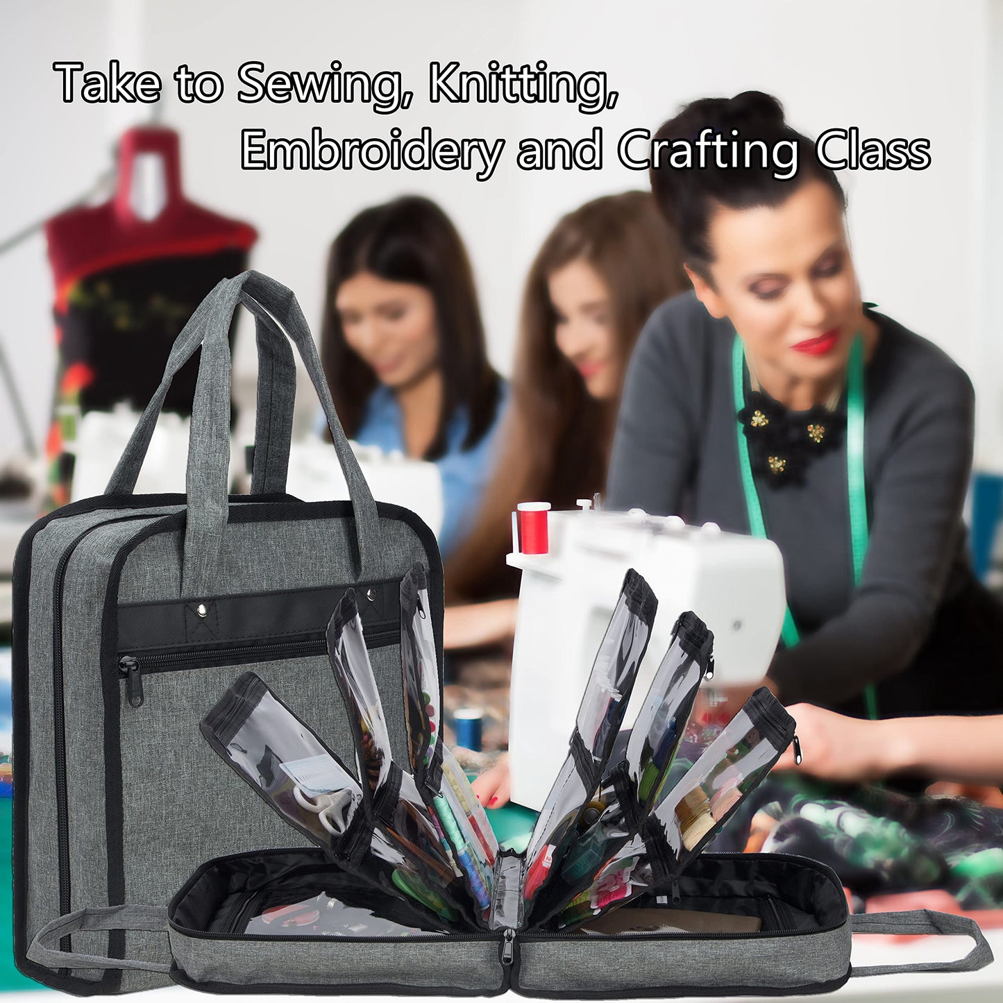 PACMAXI Sewing Accessories Storage Bag, Knitting, Craft Tools