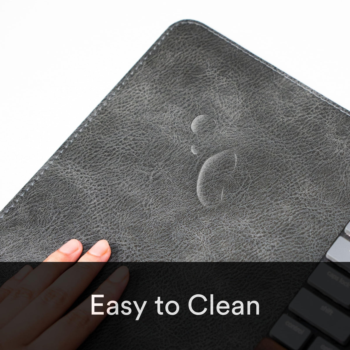 Wolvende Premium Distressed Faux Vegan Leather Desk Mat | Multifunctional Desk Pad for Home Office