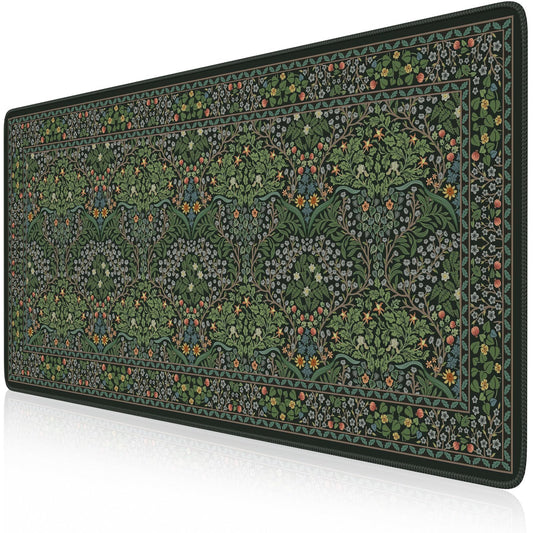 iCasso Retro Mouse Pad, Desk Pad Mat, Full Desk Large Mousepad, Green