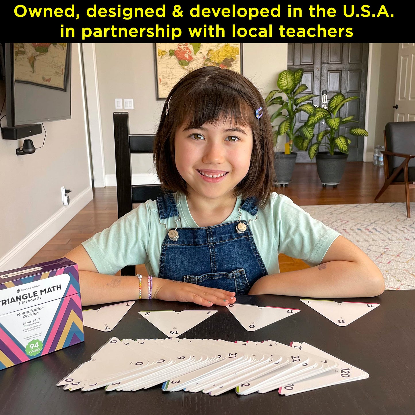 Award-Winning Triangle Math Flash Cards – 376 Multiplication & Division Facts (0–12)