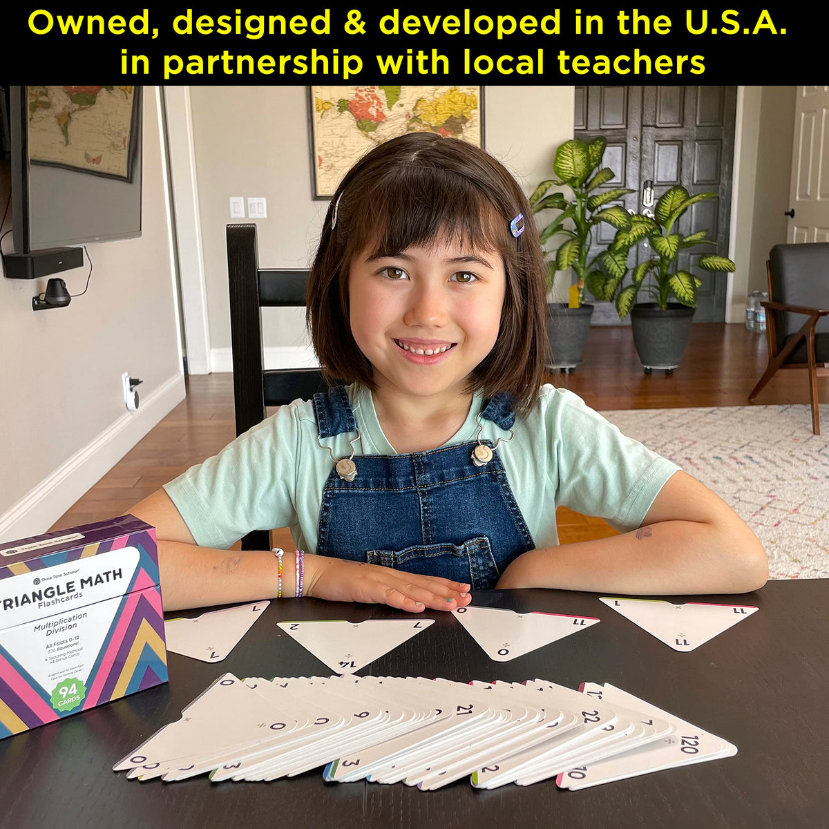 Award-Winning Triangle Math Flash Cards – 376 Multiplication & Division Facts (0–12)