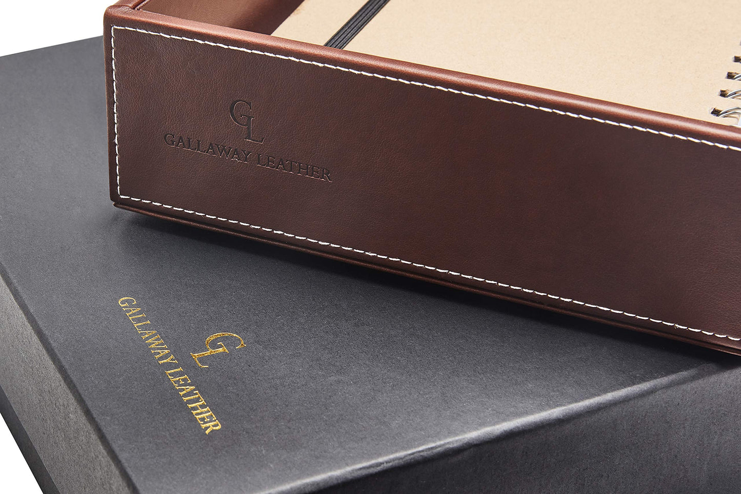 Gallaway Leather Letter Desk Organizer - Premium PU Leather Perfect for Office Organization