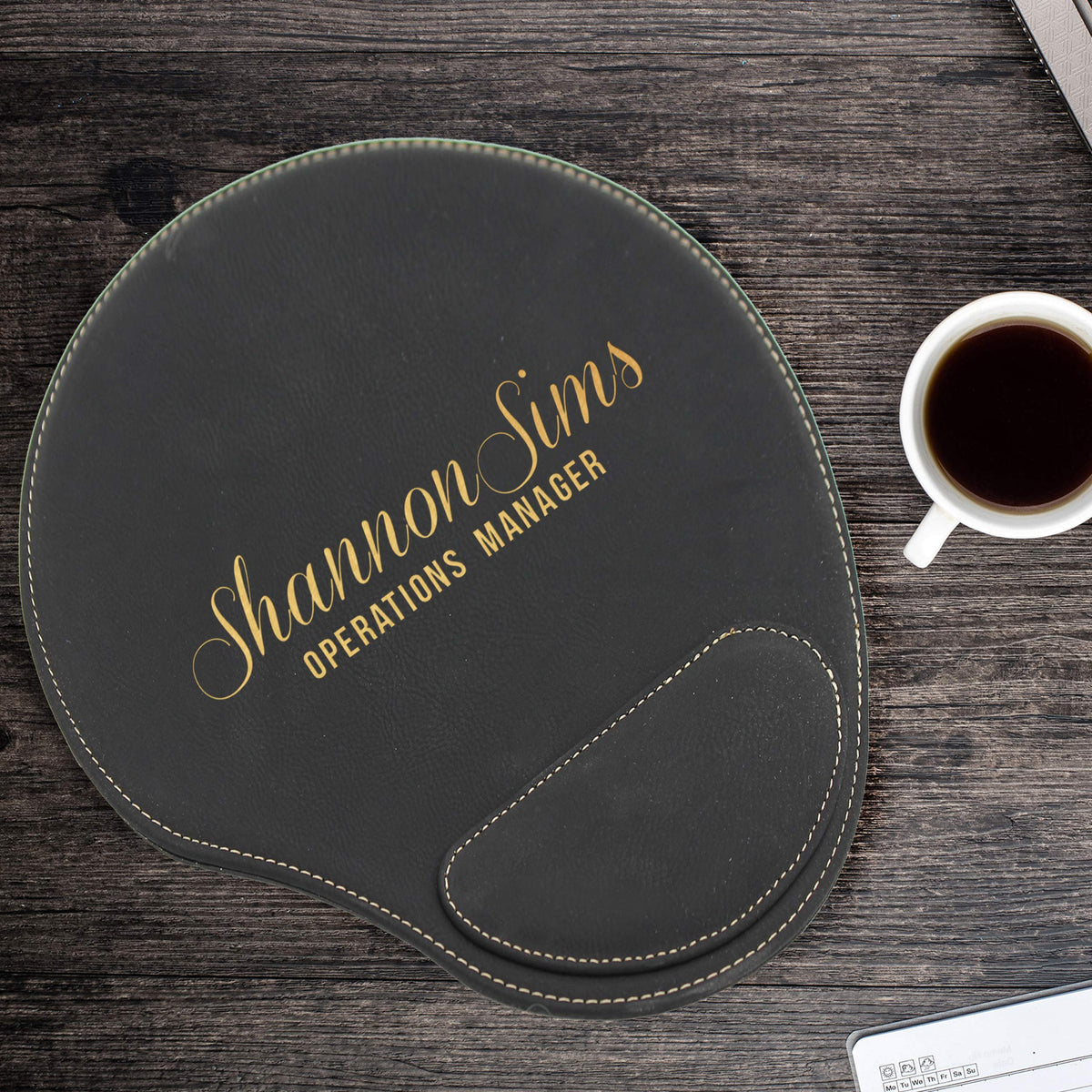 My Personal Memories Custom Engraved and Personalized Mouse Pad with Wrist Rest Desk Accessories